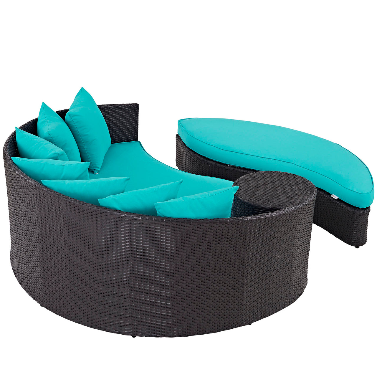Conversation Alfresco Daybed, Espresso & Turquoise