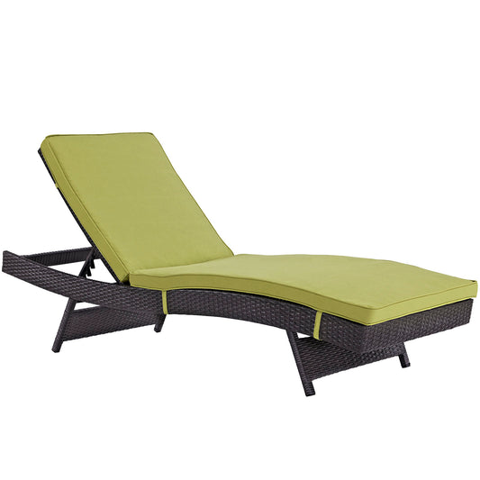 Conversation Alfresco Chaise, Espresso & Peridot