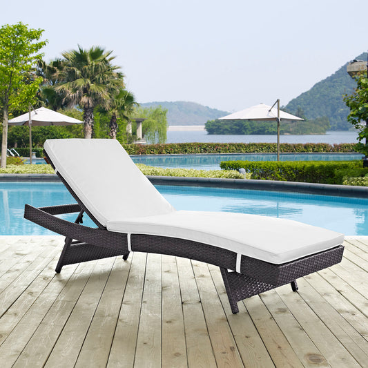 Conversation Alfresco Chaise, Espresso & White