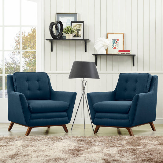 Captivate 2-Piece Fabric Living Room Set, Azure