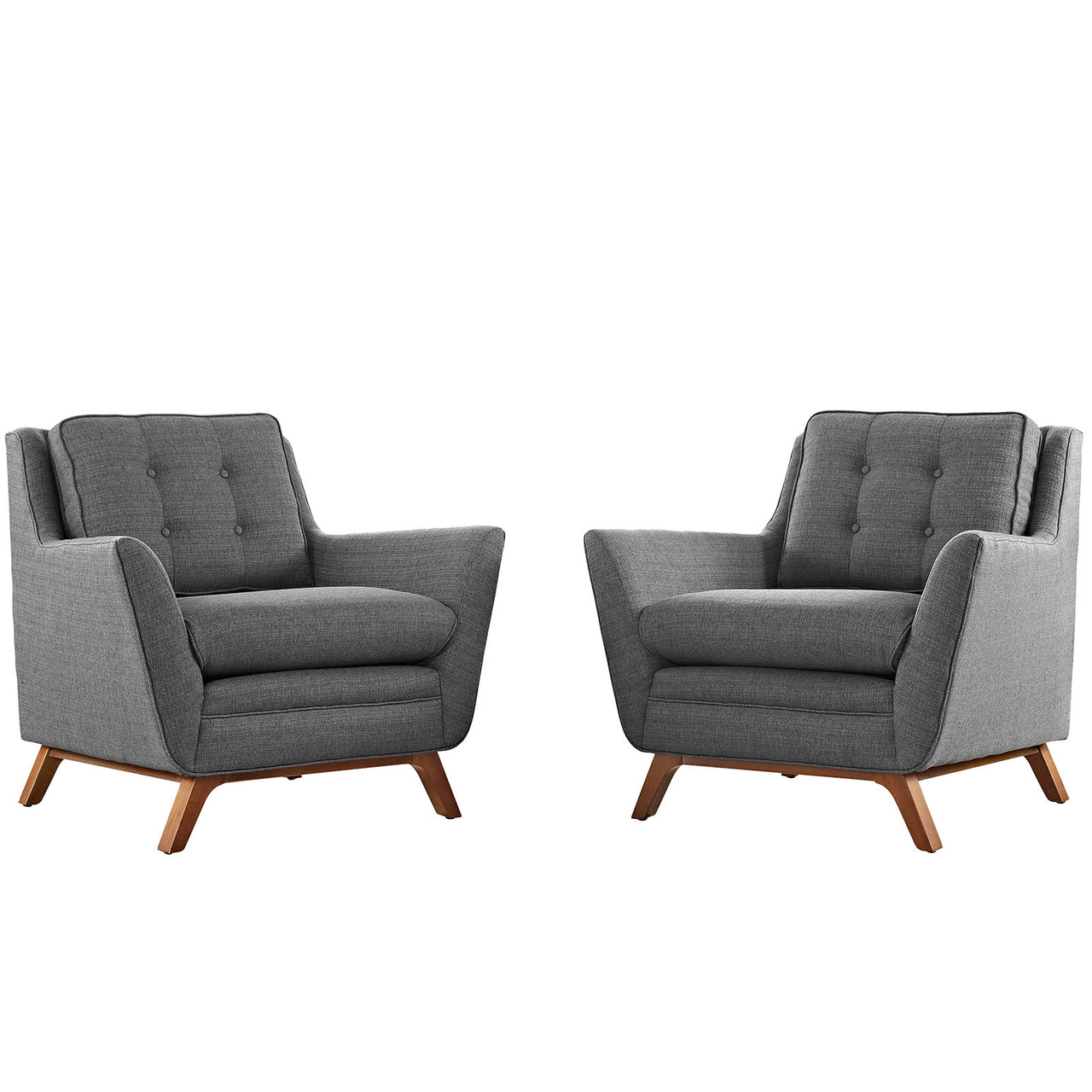 Captivate 2-Piece Fabric Living Room Set, Gray