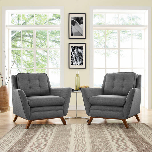 Captivate 2-Piece Fabric Living Room Set, Gray