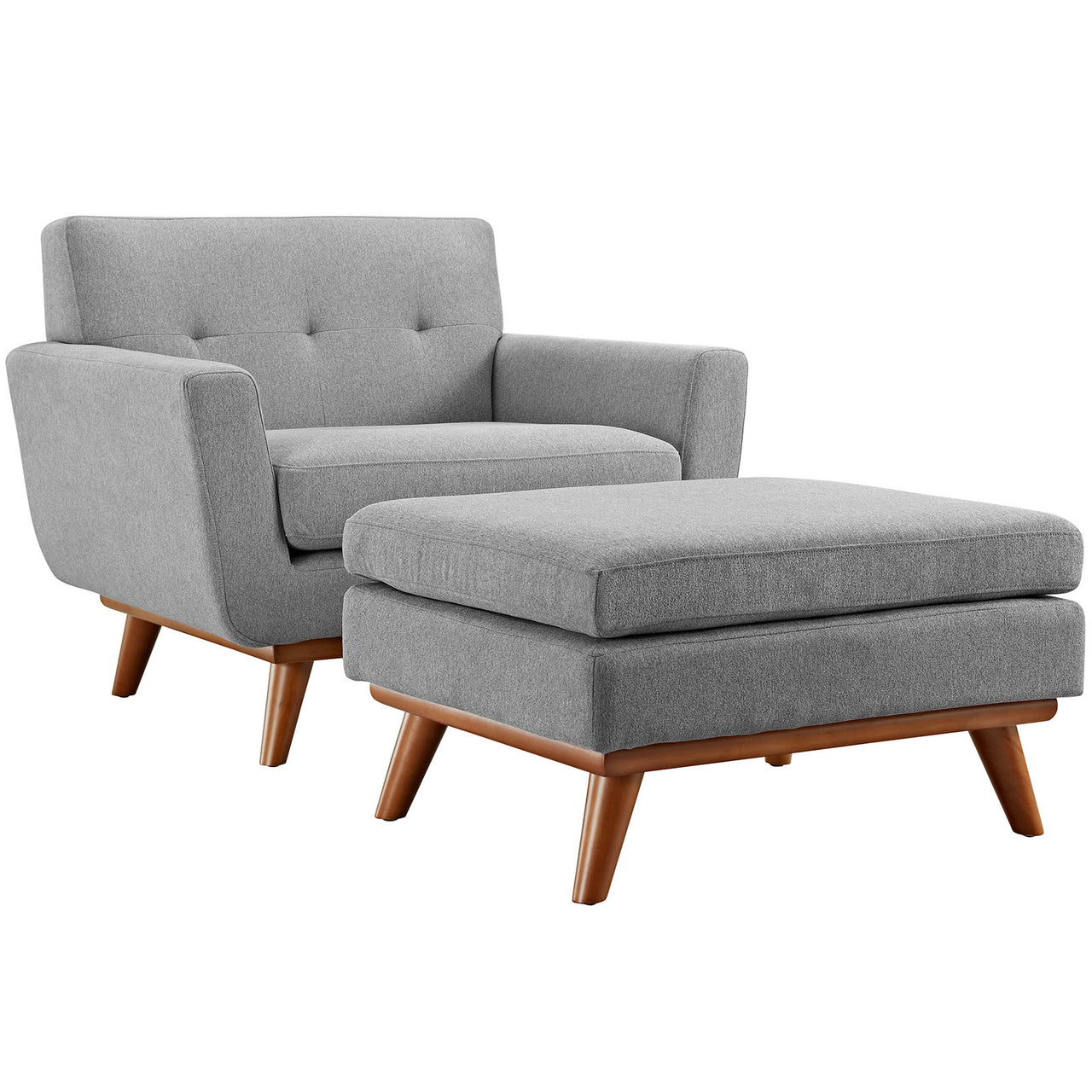 Engage 2 Piece Armchair and Ottoman, Expectation Gray