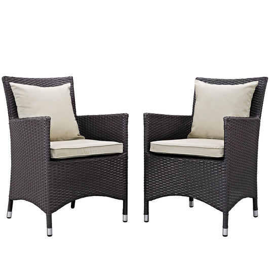 Conversation 2-Piece Alfresco Dining Set, Espresso & Beige