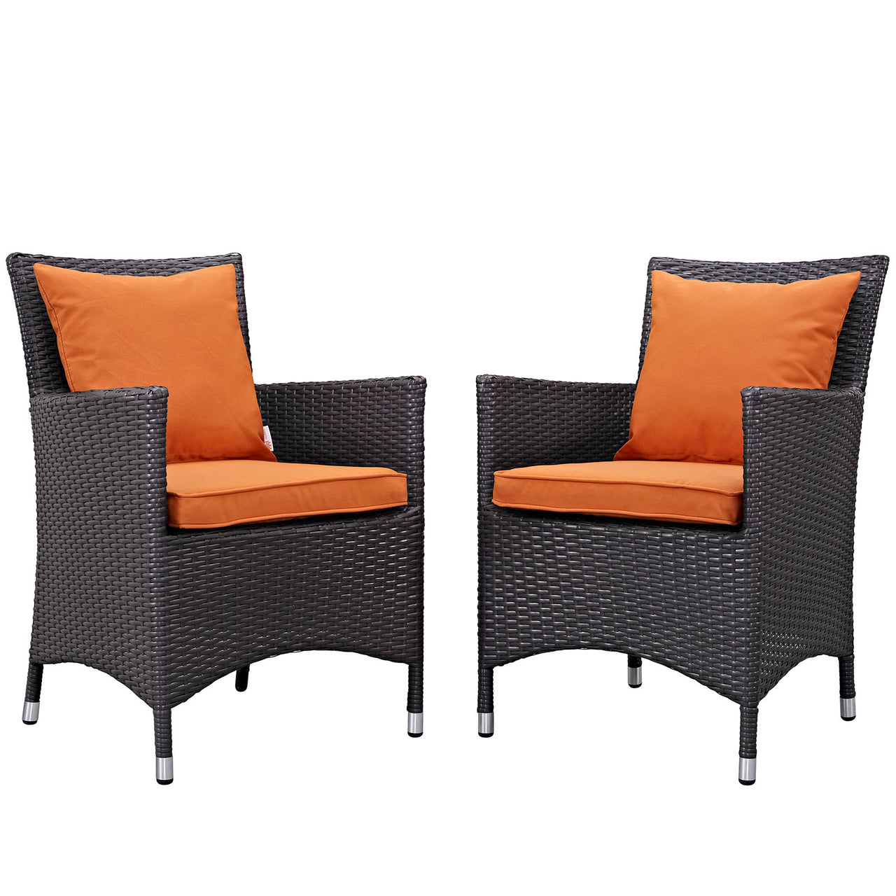 Conversation 2-Piece Alfresco Dining Set, Espresso & Orange
