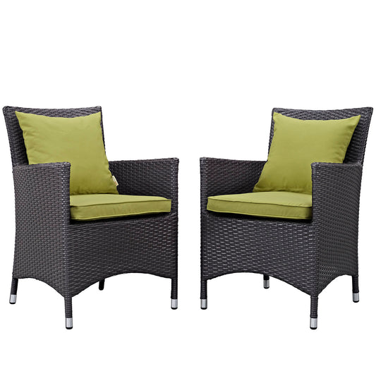 Conversation 2-Piece Alfresco Dining Set, Espresso & Peridot