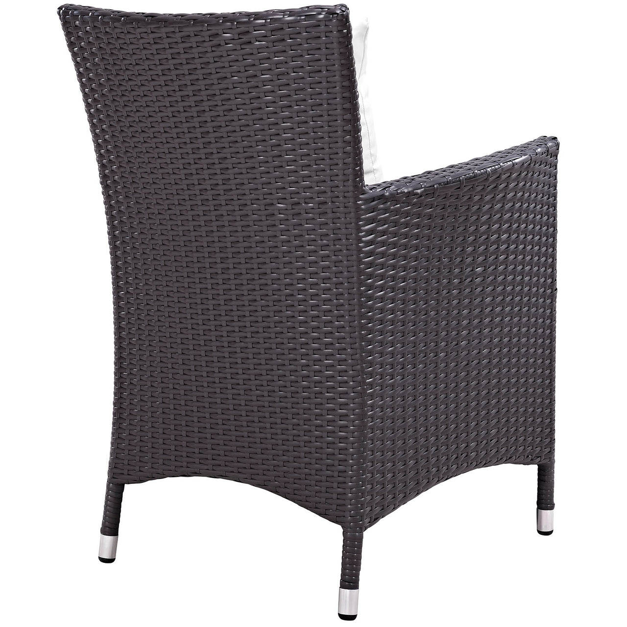 Conversation 4-Piece Alfresco Dining Chair Set, Espresso & White