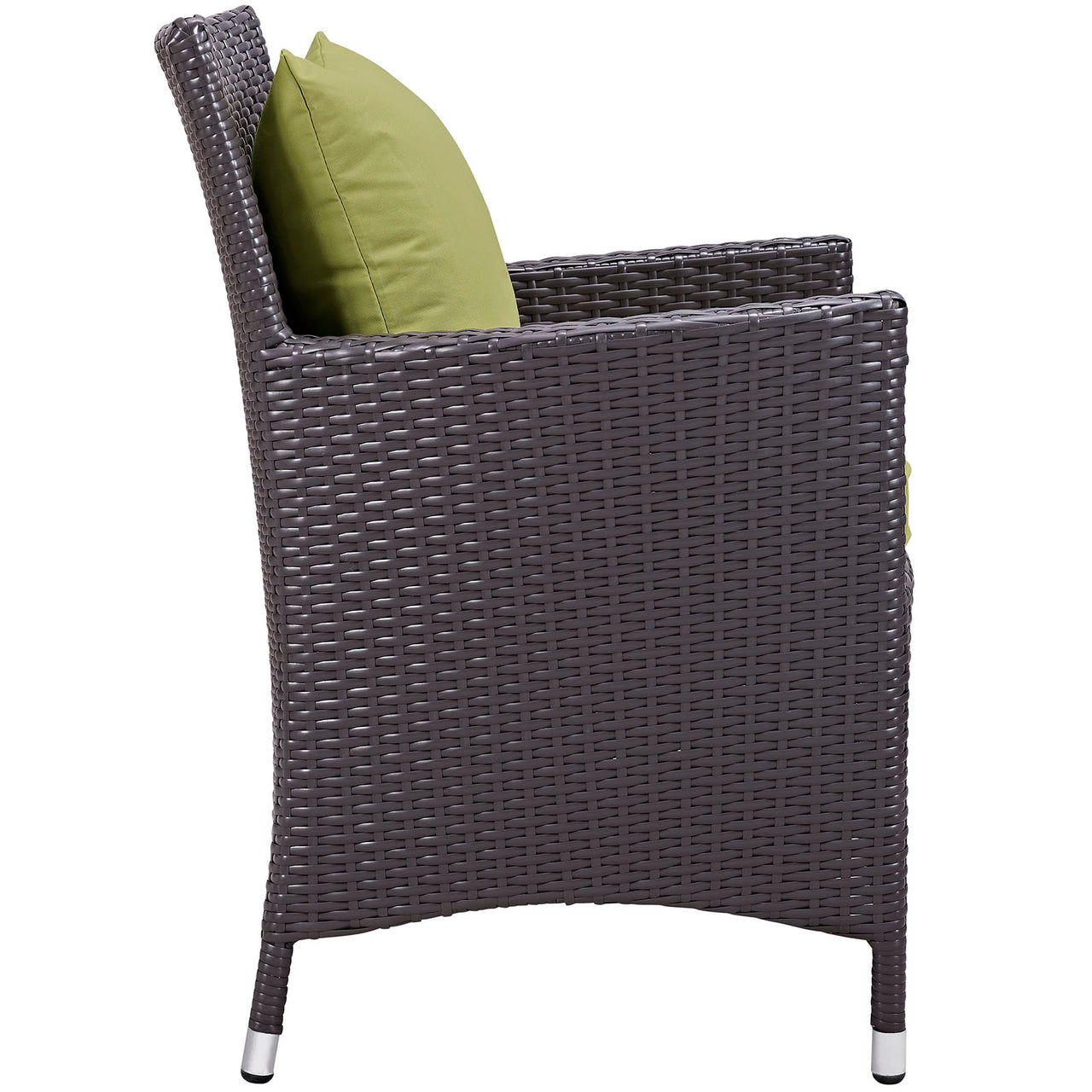 Convene 7 Piece Outdoor Patio Dining Set, Espresso & Peridot