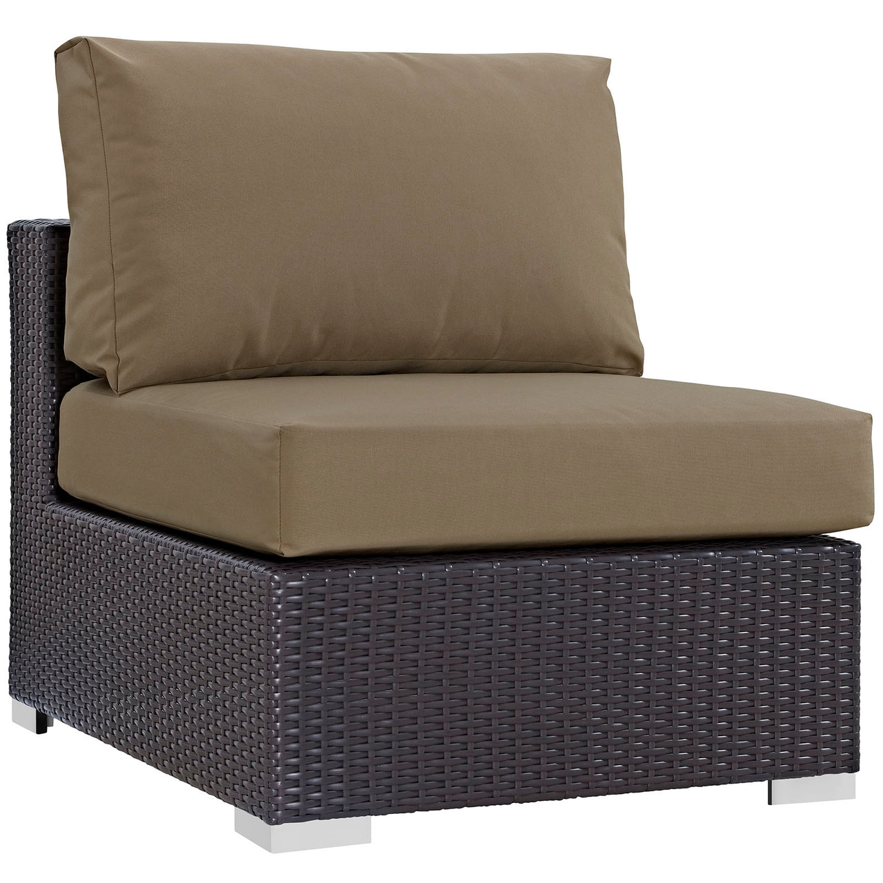 Convene 7 Piece Outdoor Patio Sectional Set, Espresso & Mocha