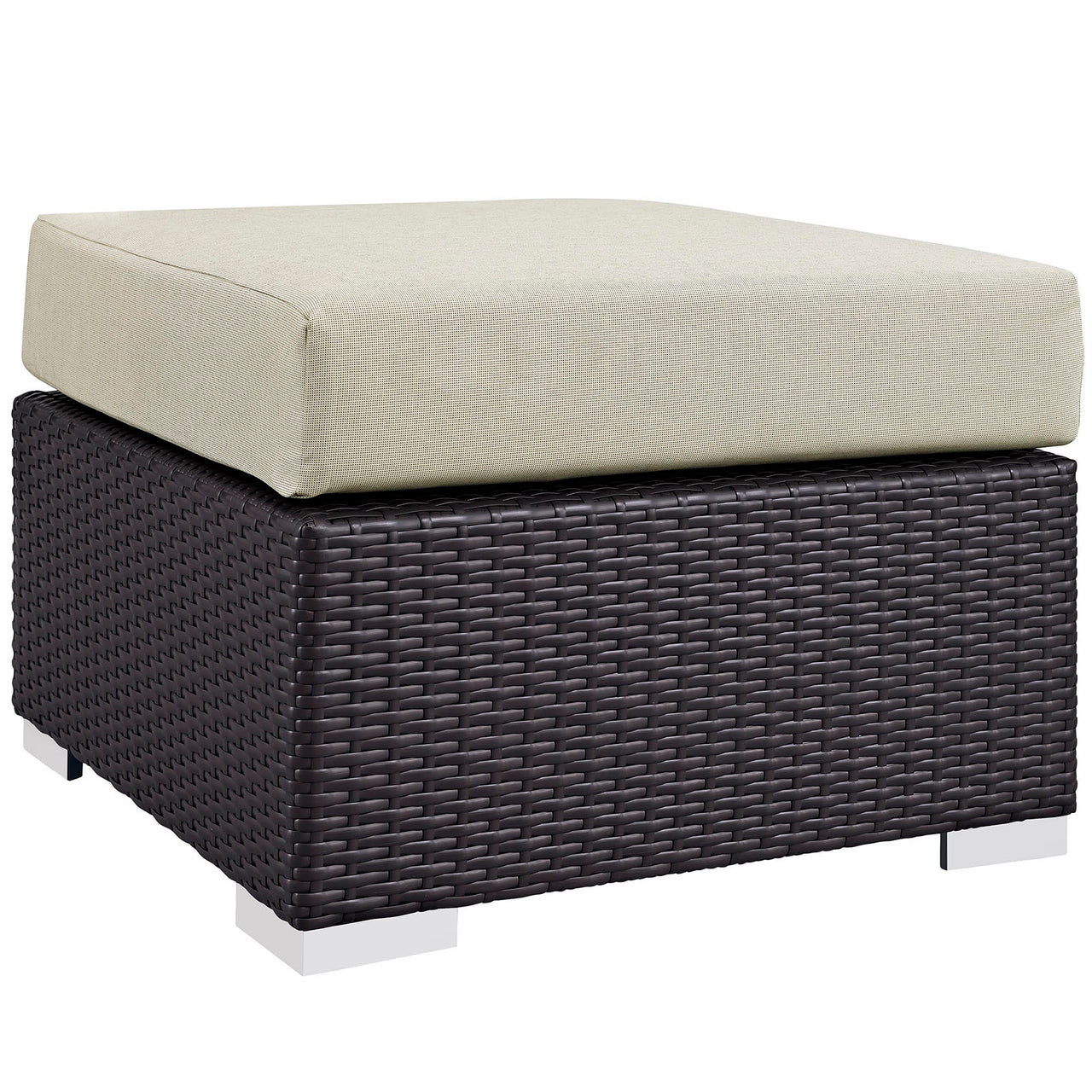 Convene 9 Piece Outdoor Patio Sectional Set, Espresso & Beige