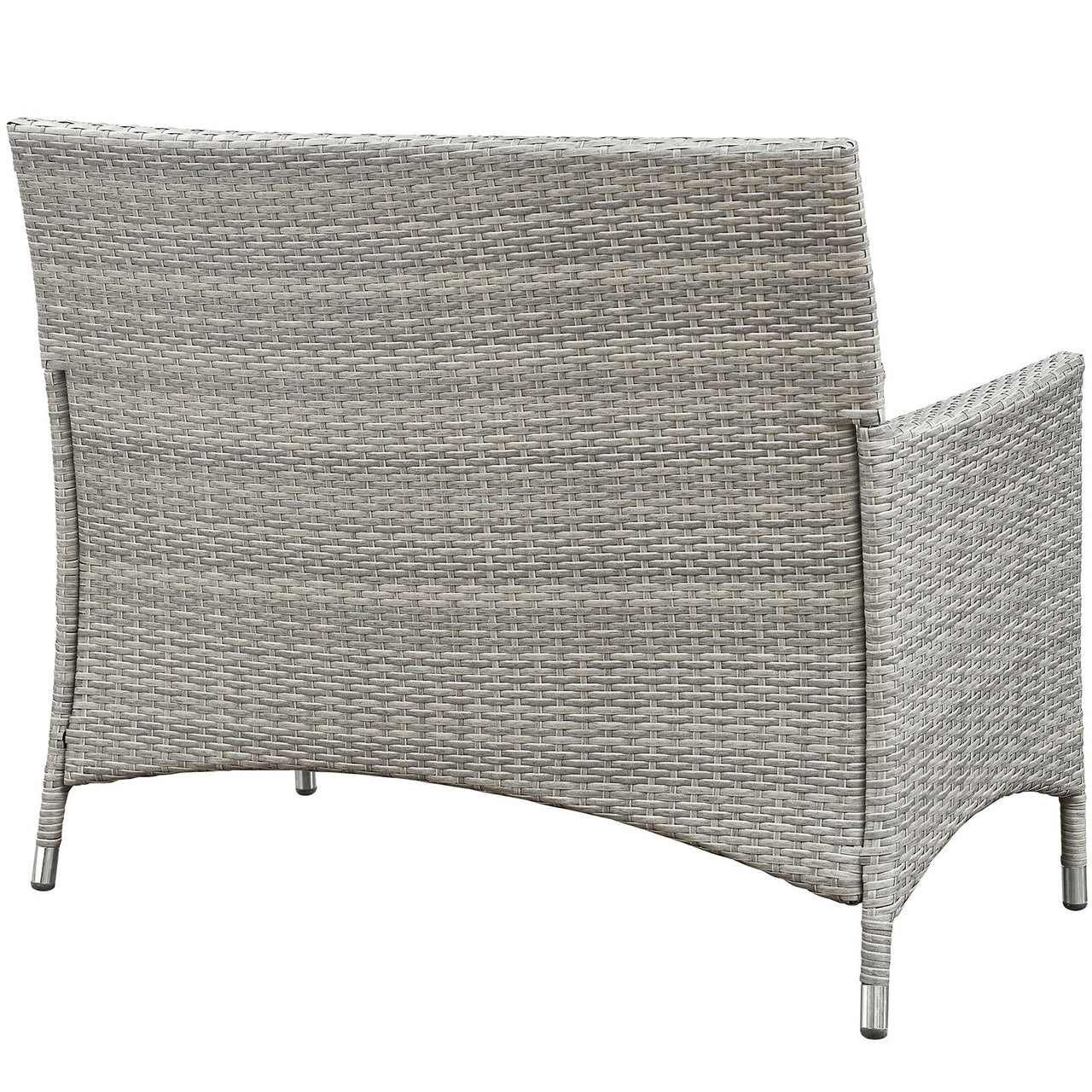Bridge 4 Piece Outdoor Patio Conversation Set, Light Gray & Beige