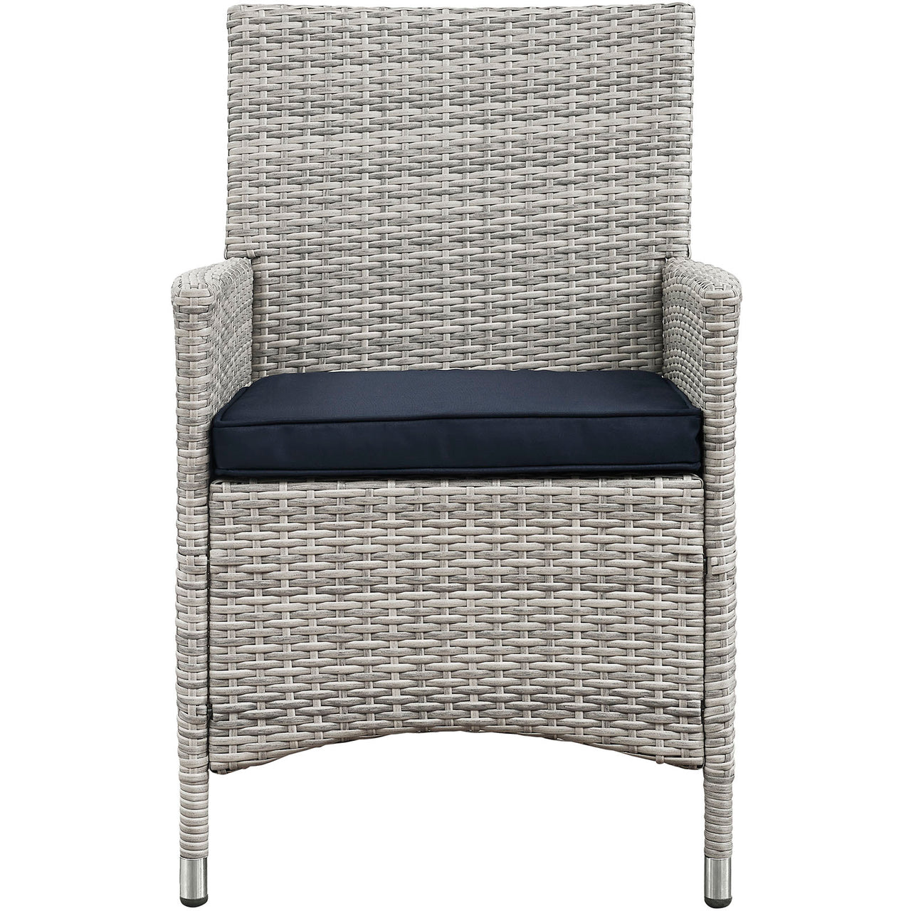 Briallen 4-Piece Alfresco Conversation Set, Light Gray & Navy