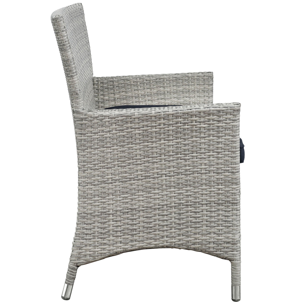 Briallen 4-Piece Alfresco Conversation Set, Light Gray & Navy