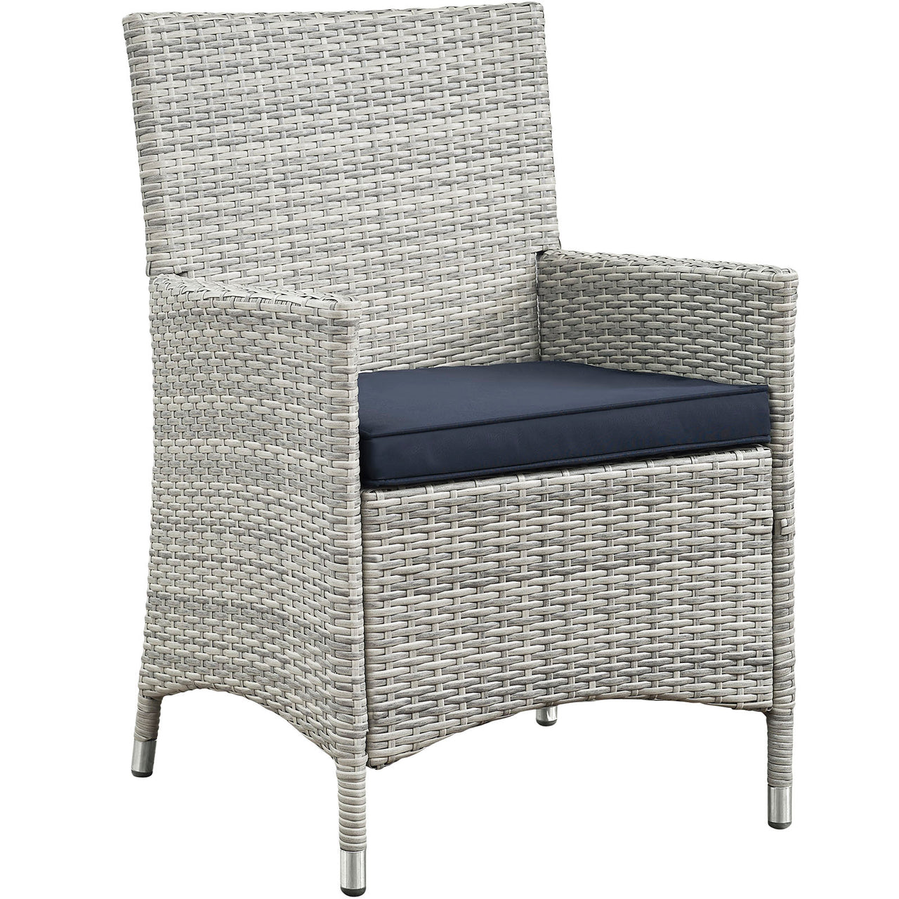 Briallen 4-Piece Alfresco Conversation Set, Light Gray & Navy