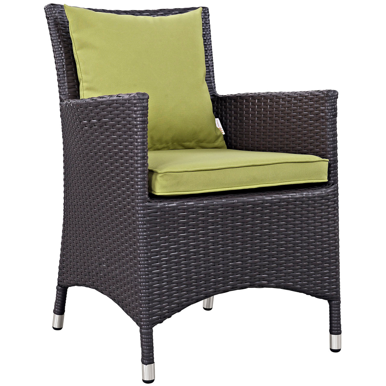 Convene 9 Piece Outdoor Patio Dining Set, Espresso & Peridot
