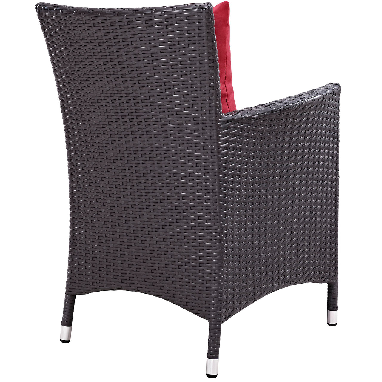 Convene 9 Piece Outdoor Patio Dining Set, Espresso & Red