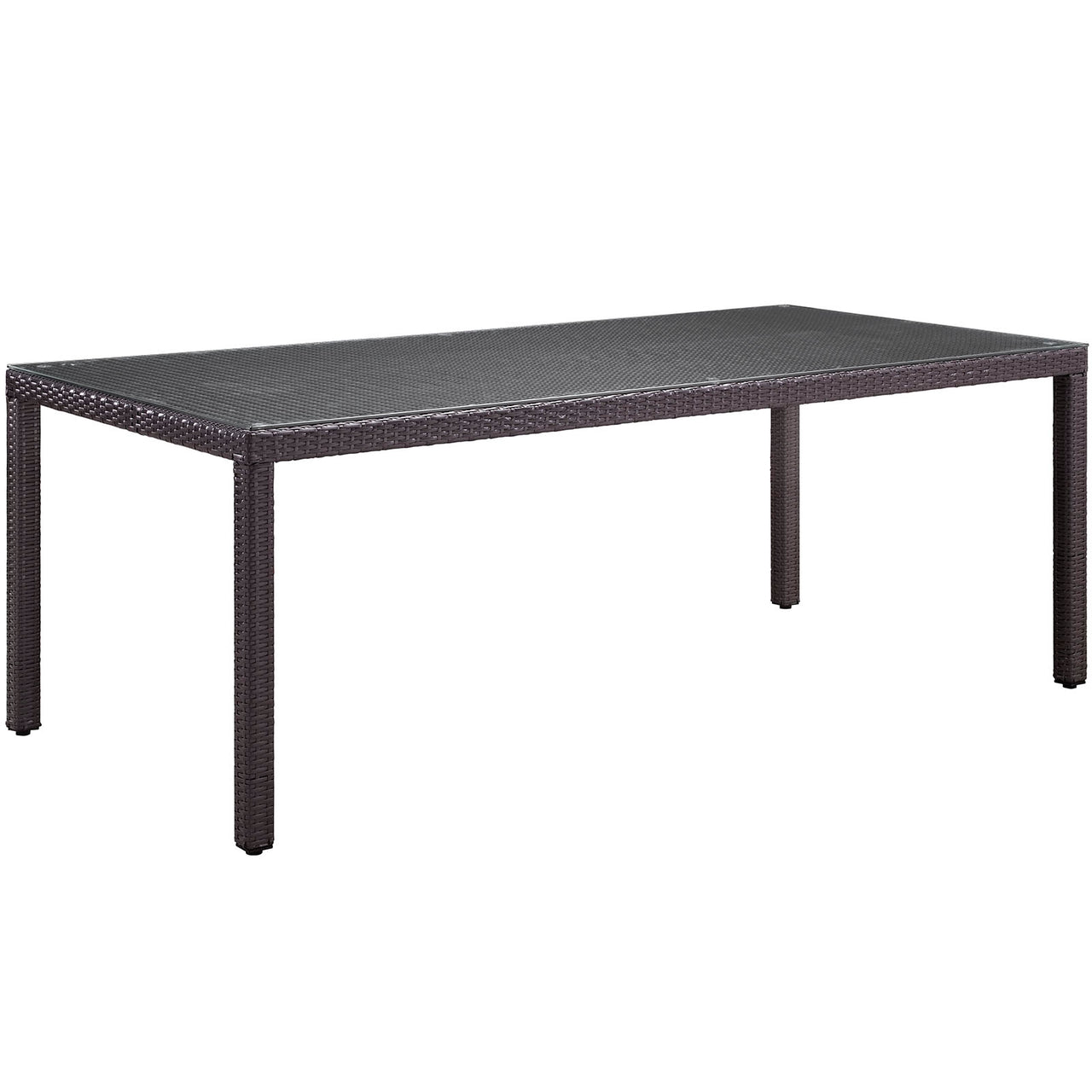 Convene 9 Piece Outdoor Patio Dining Set, Espresso & Red