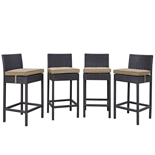 Conversation 4-Piece Alfresco Pub Set, Espresso & Mocha