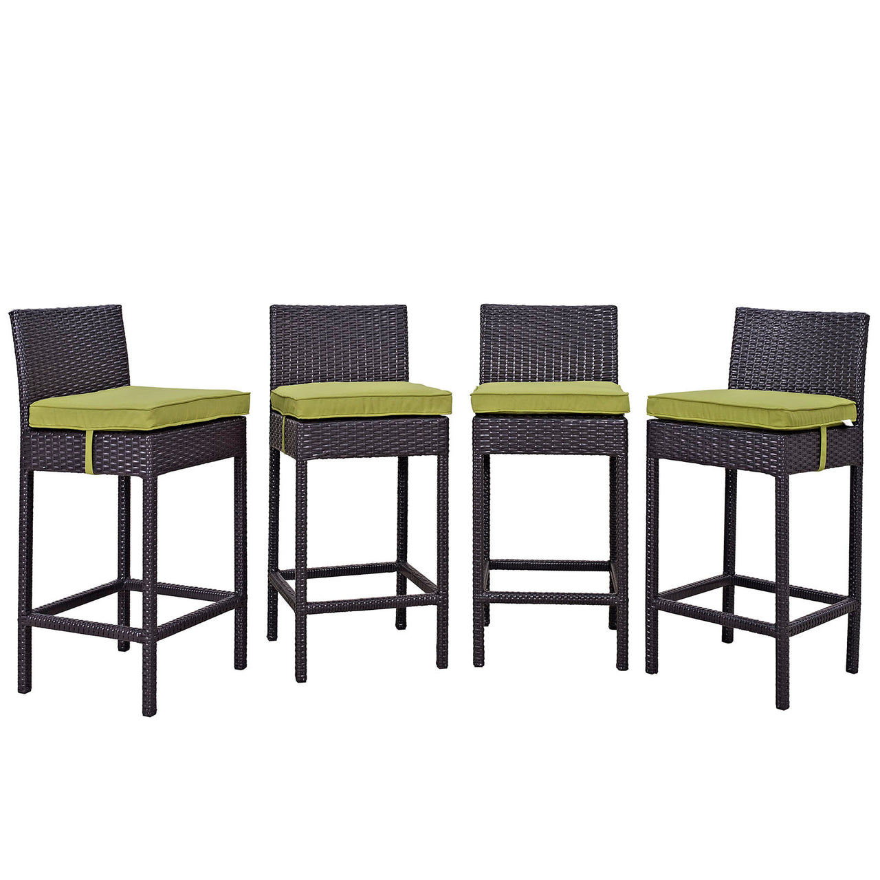Conversation 4-Piece Alfresco Pub Set, Espresso & Peridot