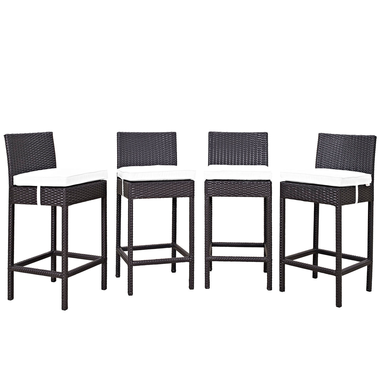 Conversation 4-Piece Alfresco Pub Set, Espresso & White