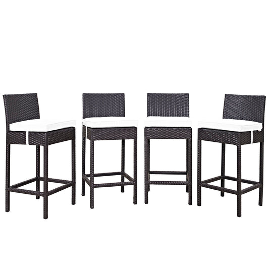 Conversation 4-Piece Alfresco Pub Set, Espresso & White