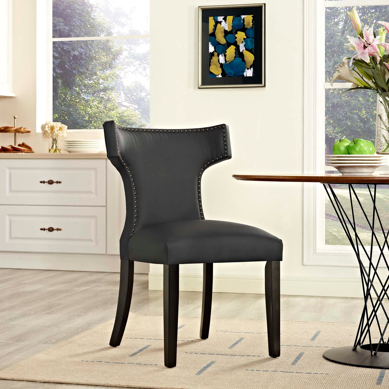 Vela Eco-Leather Dining Chair, Black