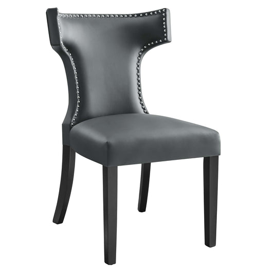 Vela Eco-Leather Dining Chair, Gray