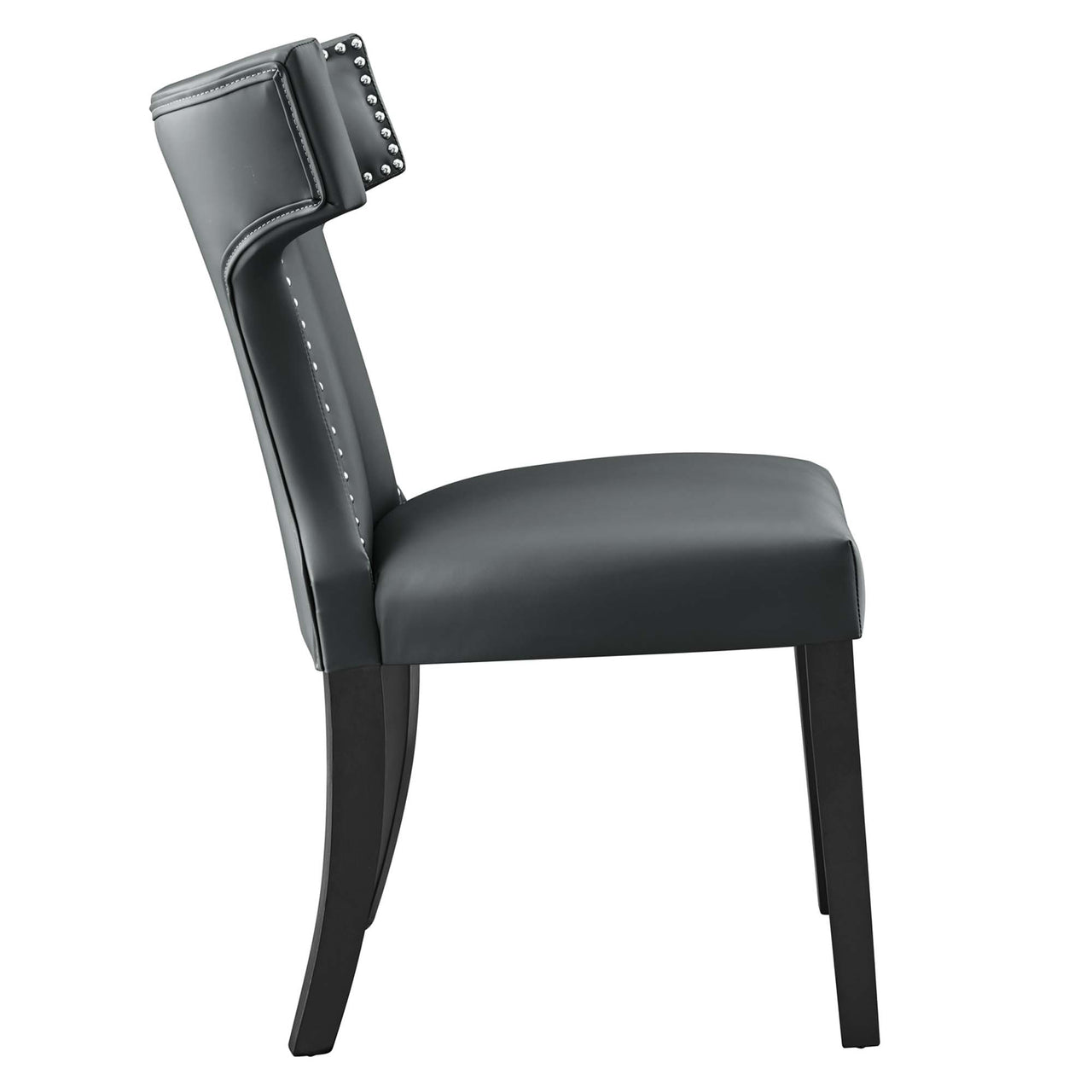 Vela Eco-Leather Dining Chair, Gray