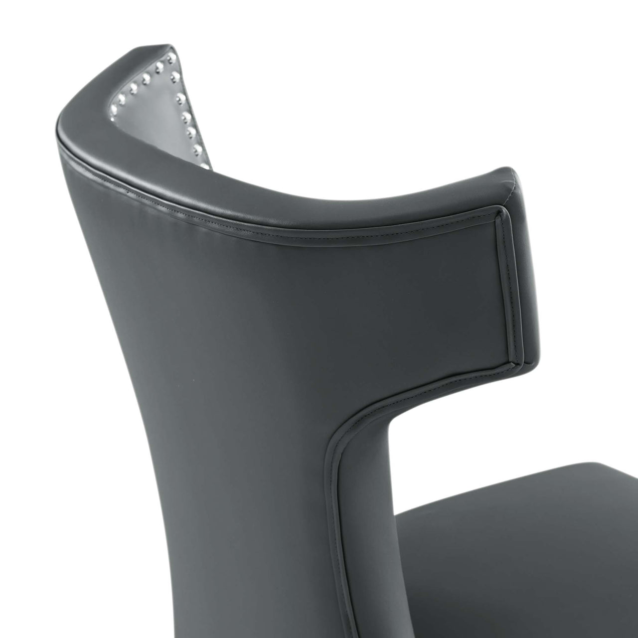 Vela Eco-Leather Dining Chair, Gray