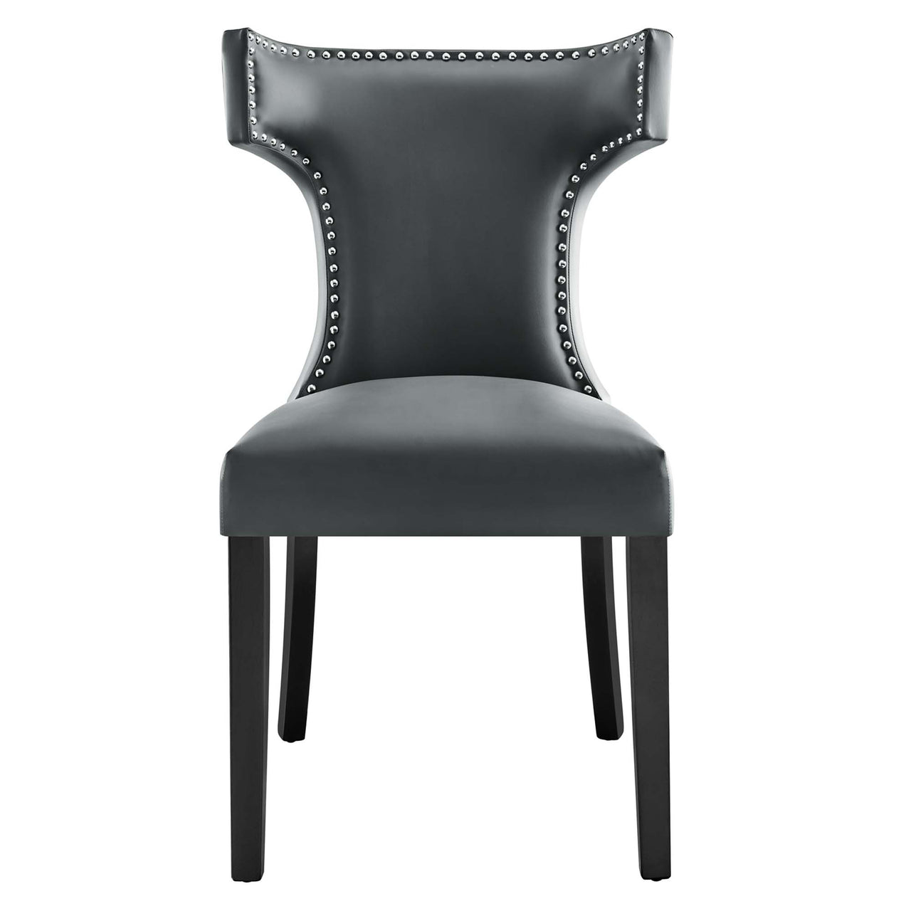 Vela Eco-Leather Dining Chair, Gray