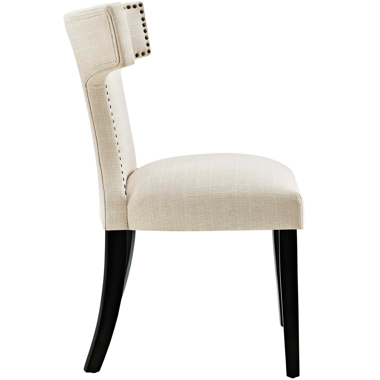 Curve Fabric Dining Chair, Beige