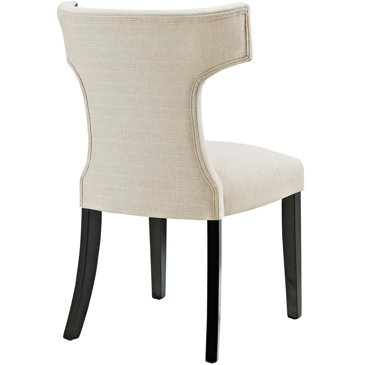 Curve Fabric Dining Chair, Beige