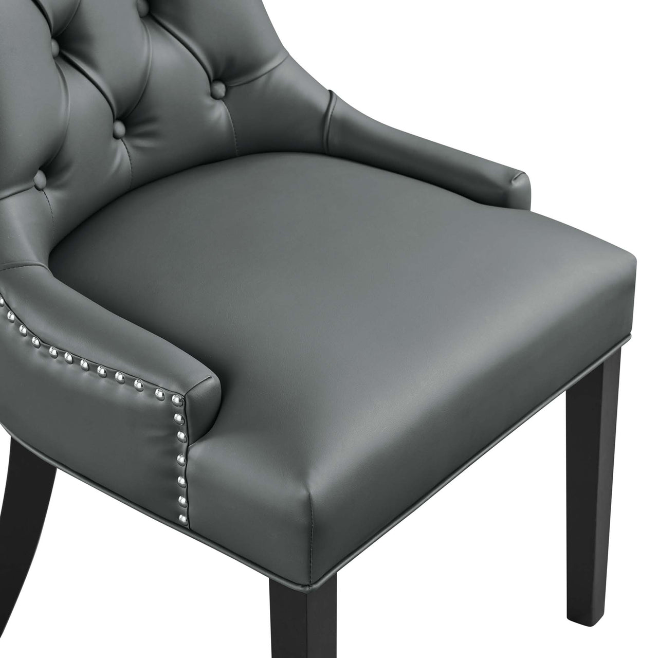Cavell Eco-Leather Dining Chair, Gray