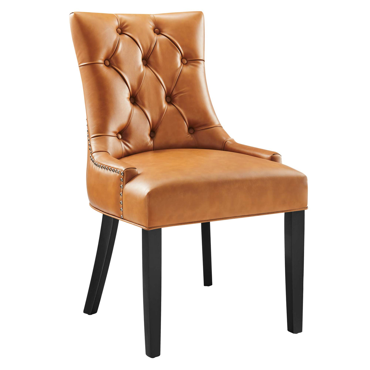 Cavell Eco-Leather Dining Chair, Tan