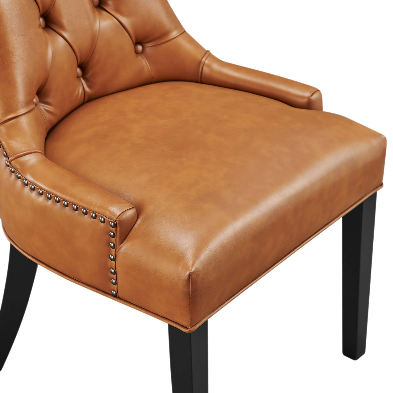 Cavell Eco-Leather Dining Chair, Tan