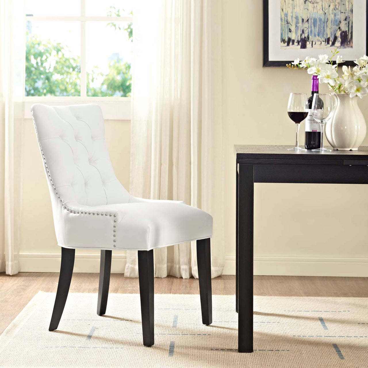 Cavell Eco-Leather Dining Chair, White