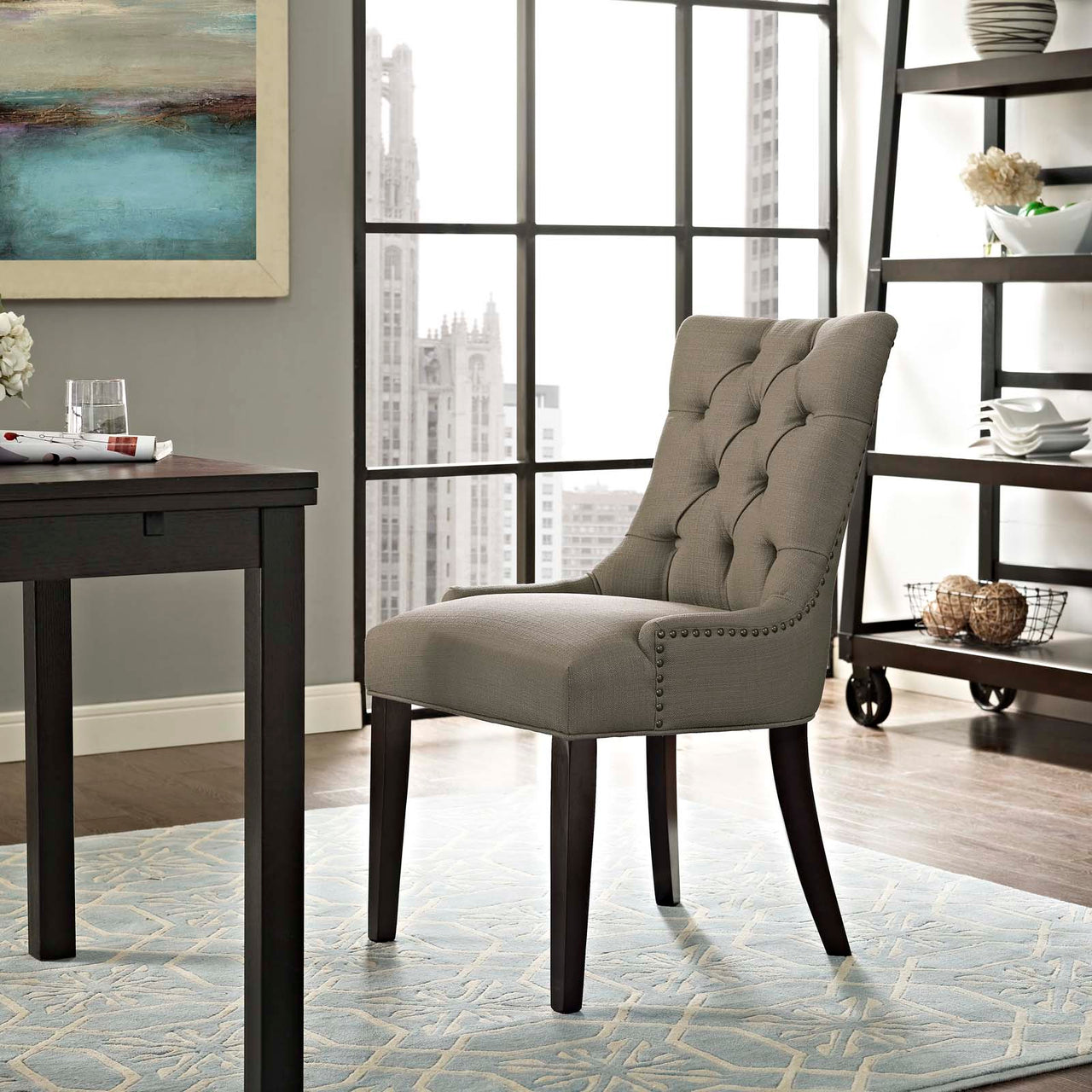 Cavell Fabric Dining Chair, Granite
