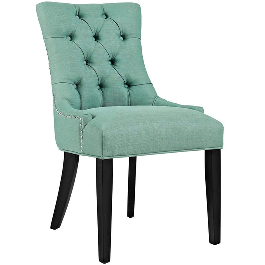 Cavell Fabric Dining Chair, Aqua Green