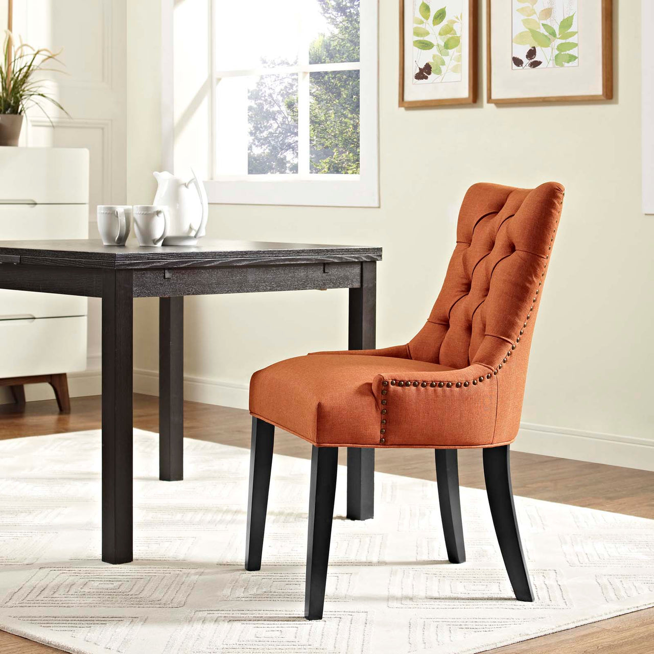 Cavell Fabric Dining Chair, Orange