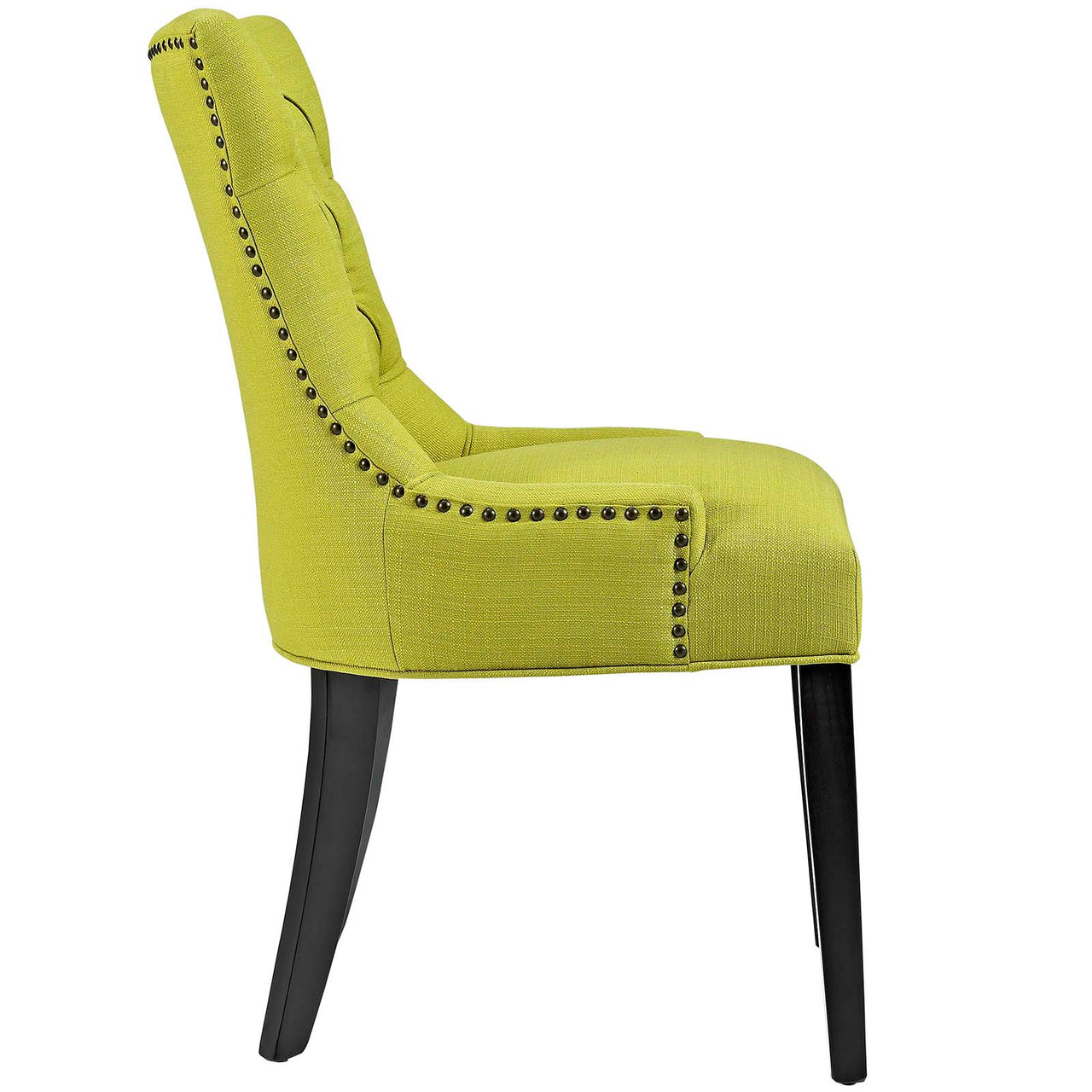 Regent Tufted Fabric Dining Chair, Chartreuse