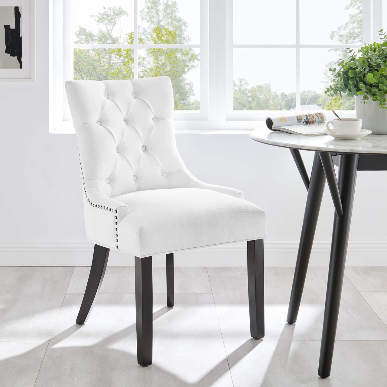 Cavell Fabric Dining Chair, White