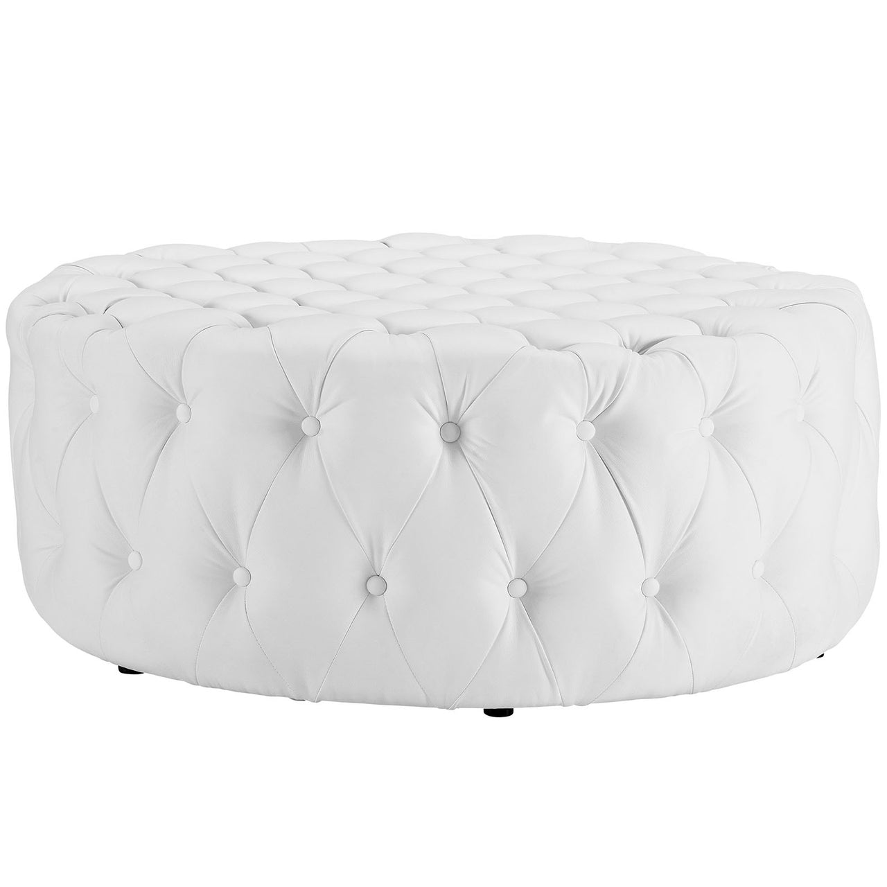 Love Eco-Leather Ottoman, White