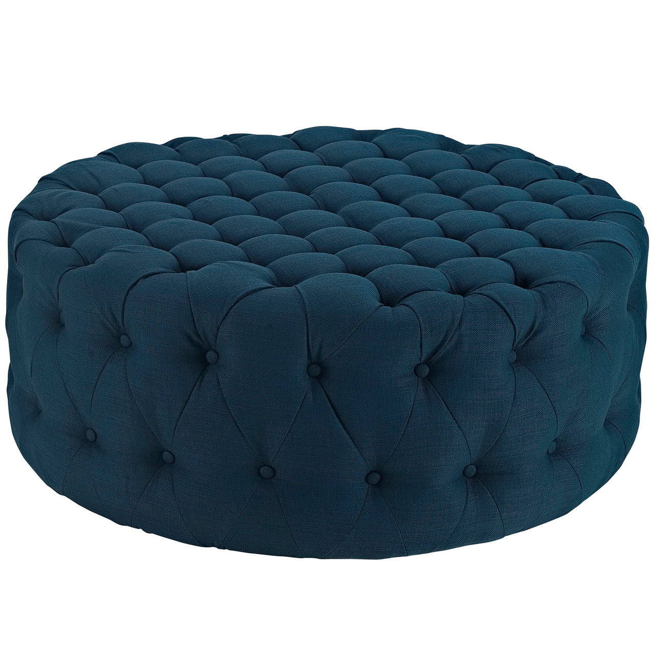 Love Fabric Ottoman, Azure