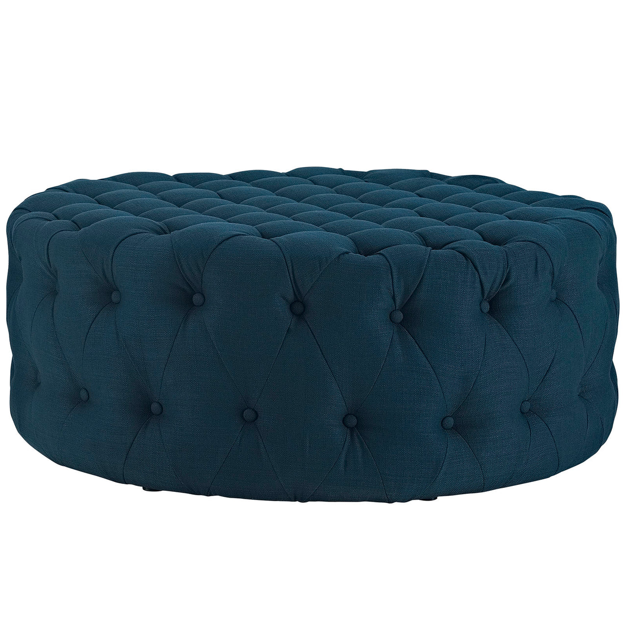 Love Fabric Ottoman, Azure