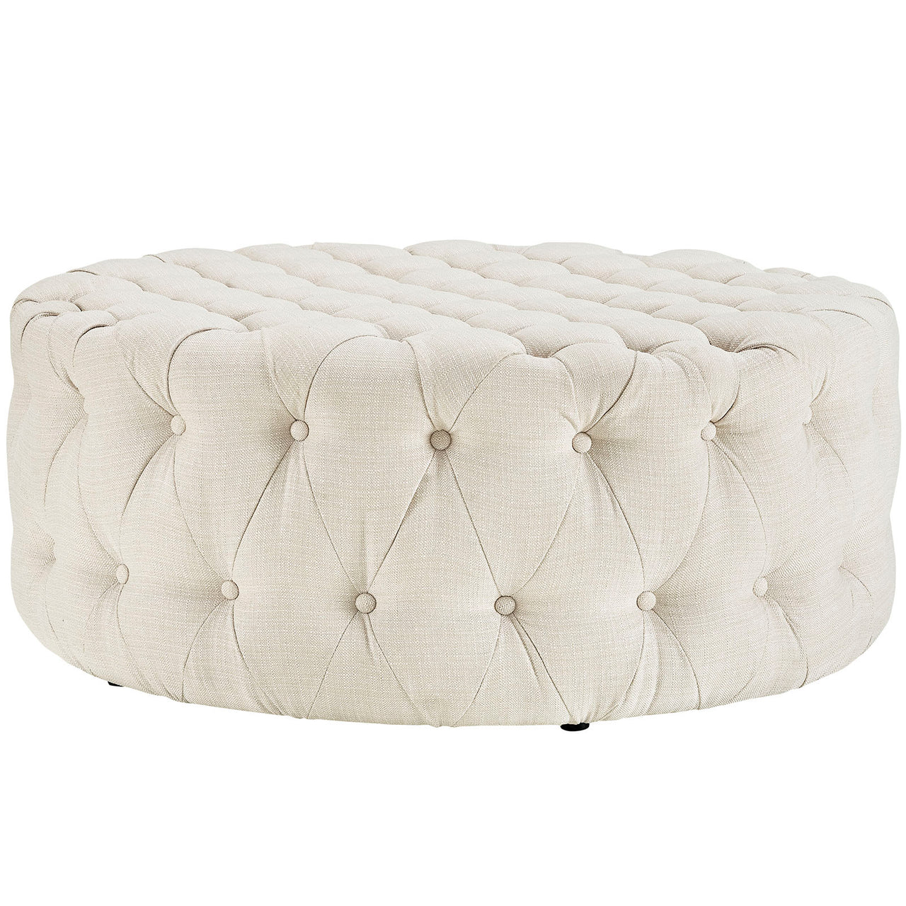 Love Fabric Ottoman, Beige