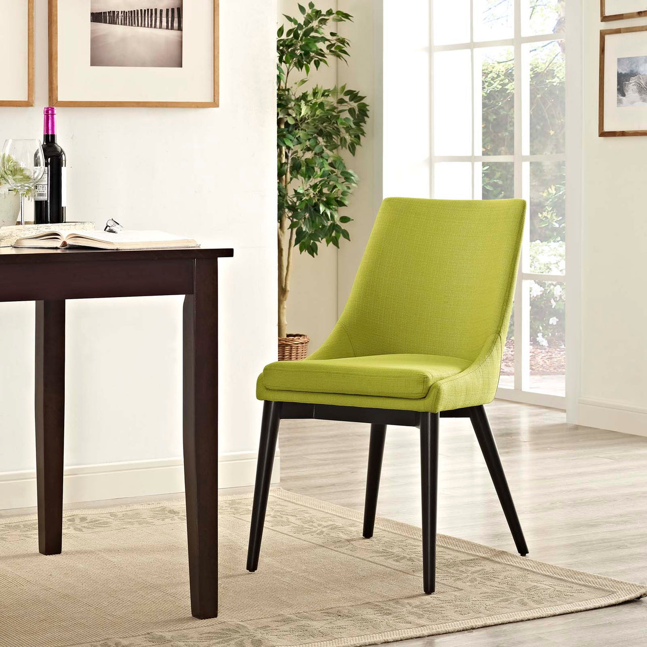 Viscount Fabric Dining Chair, Chartreuse