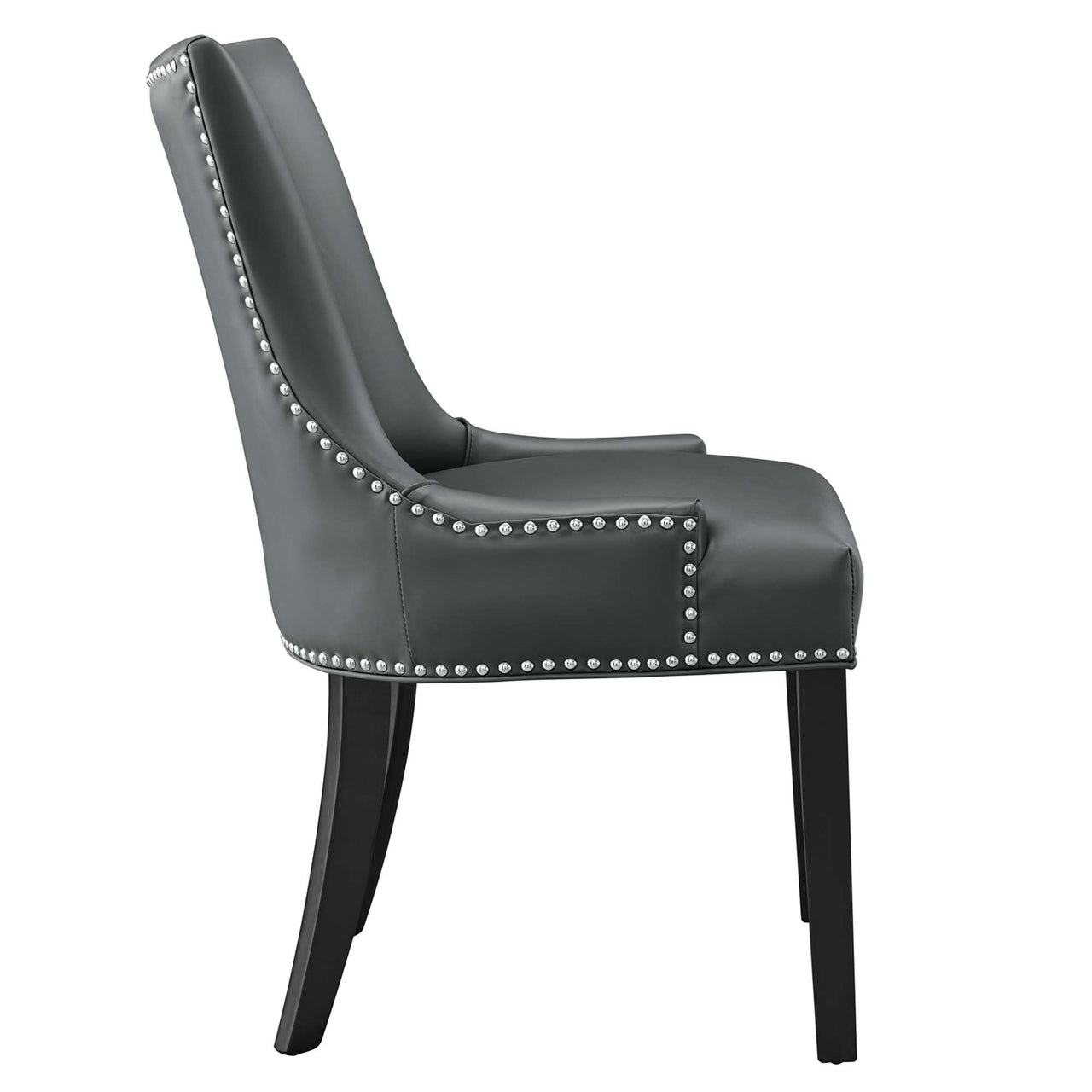 Marquis Vegan Leather Dining Chair, Gray
