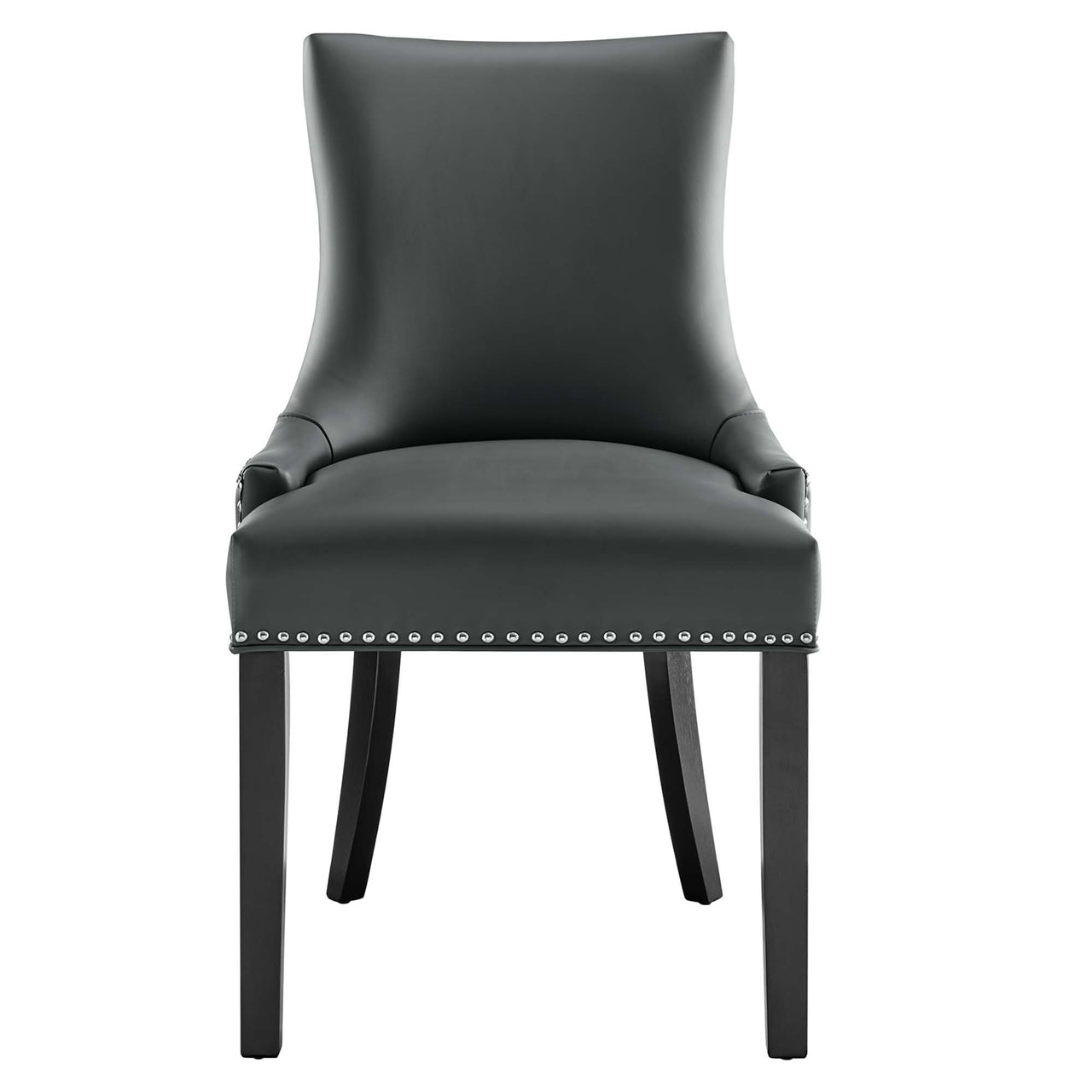 Marquis Vegan Leather Dining Chair, Gray