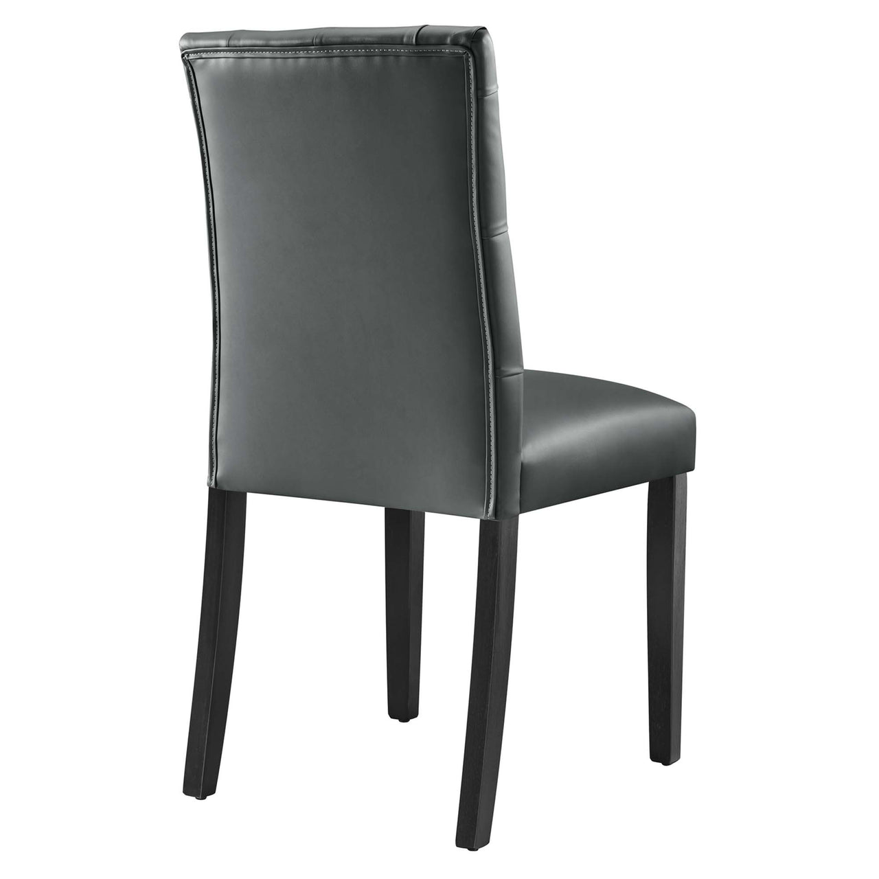 Heiress Upholstered Eco-Leather Dining Chair, Gray