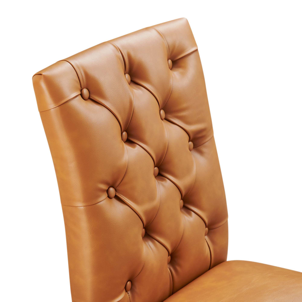 Heiress Upholstered Eco-Leather Dining Chair, Tan